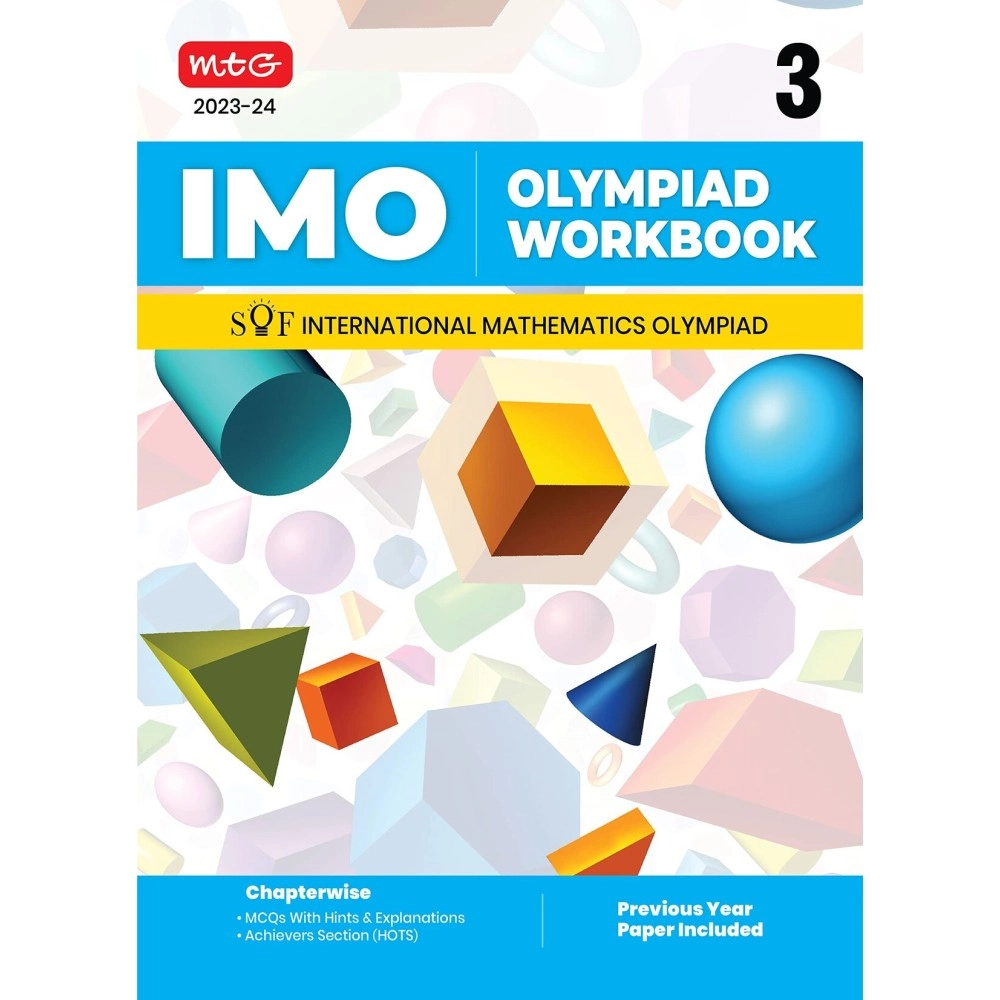 JIIANERY MTG International Mathematics Olympiad (IMO) Workbook for Class 3 - MCQs, Previous Years Solved Paper and Achievers Section - SOF Olympiad Preparation Books For 2023-2024