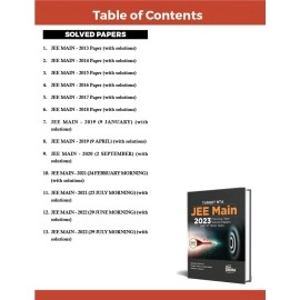 TARGET NTA JEE Main 2023 - 10 Previous Year Solved Papers with 10 Mock Tests 24th Edition | Physics, Chemistry, Mathematics - PCM | Optional Questions | Numeric Value Questions NVQs | 100% Solutions
