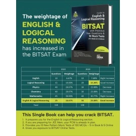 Guide to English & Logical Reasoning for BITSAT with Previous Year Questions & 10 Mock Tests - 5 in Book & 5 Online 10th Edition | PYQs | Revision Material for Physics, Chemistry & Mathematics |
