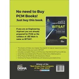 Guide to English & Logical Reasoning for BITSAT with Previous Year Questions & 10 Mock Tests - 5 in Book & 5 Online 10th Edition | PYQs | Revision Material for Physics, Chemistry & Mathematics |