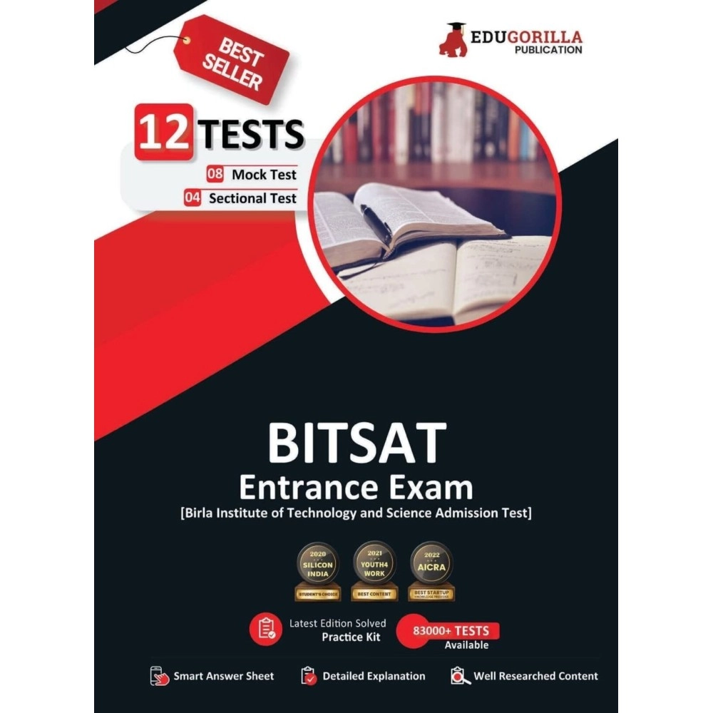 BITSAT Entrance Exam 2023 - Physics, Chemistry, Mathematics, English, Logical Reasoning - 8 Mock Tests 4 Sectional Tests (1100 Solved Questions) with Free Access to Online Tests
