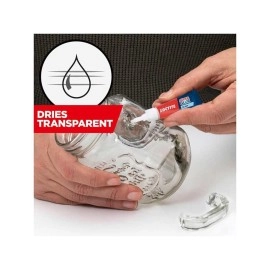 Loctite Glass Bond, glue for bond glass to glass, glass to metal, stained glass, crystal and tinted glass, dishwasher safe,Clear Super Glue for Glass,Acrylic,Crystal,DIY Craft,Mirror,Window,3g