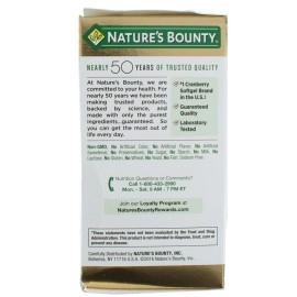 Nature\'s Bounty Cranberry Dietary Supplement 60 Soft Gels (Pack of 2)