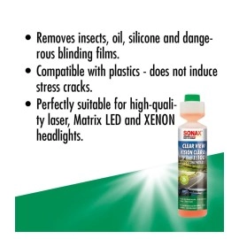 Sonax 371141 Clear View 1:100 Windscreen Washer | Eradicates Dazzling and Greasy Films | Removes Tough Stains & Dirt - 250ml