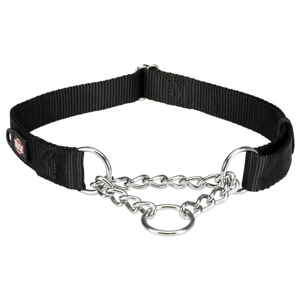 Trixie Premium SemiChoke Black Collar for Dogs L-XL