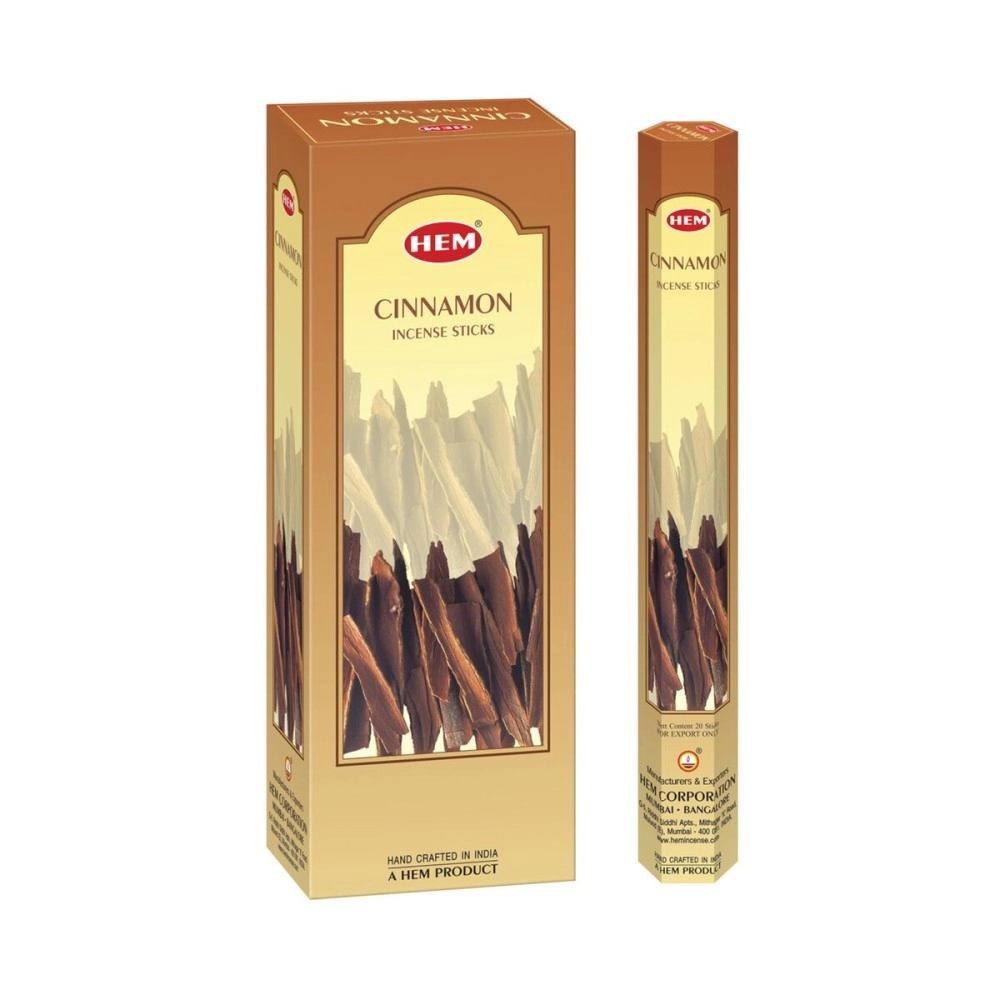 HEM Cinnamon - Box of Six 20 Gram Tubes - Incense