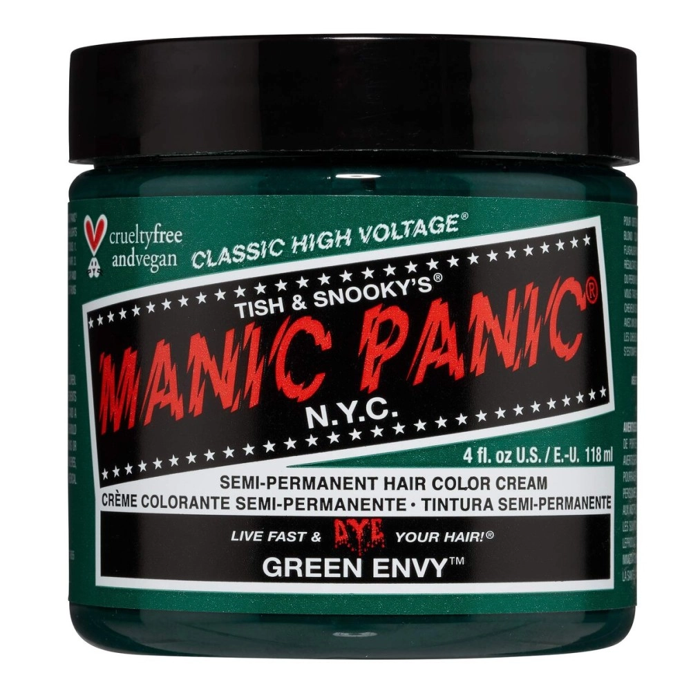 MANIC PANIC Semi-Permanent Color Cream - Green Envy, 4 Fl Oz (Pack of 1)