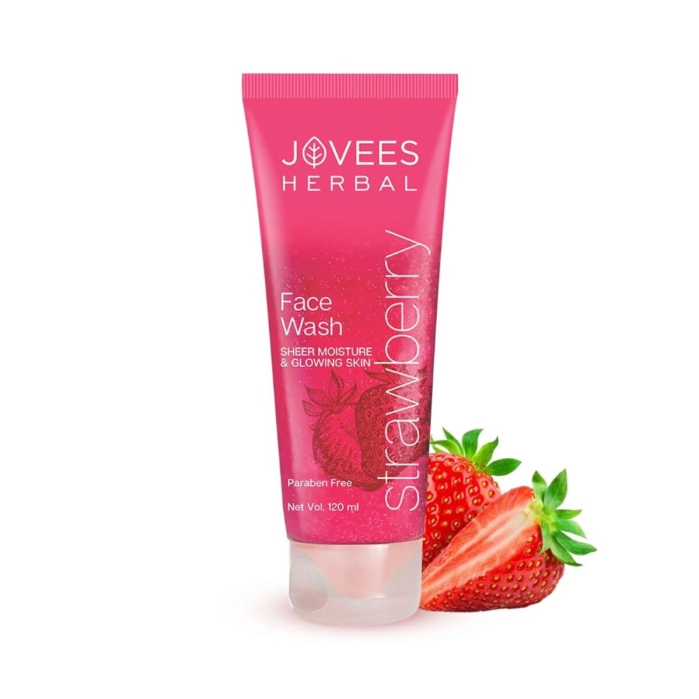 Jovees Strawberry Face Wash 120 Ml, Pink