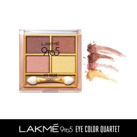 Lakm 9 To 5 Eyeshadow Palette, Desert Rose, Shimmer Eye Shadow Quartet With 4 Shades For A Day To Night Look - Eye MakEUp Kit, 7 G, Multi
