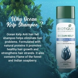 Biotique Bio Kelp Protein Shampoo for Falling Hair Intensive Hair Regrowth Treatment, 190ml, multi