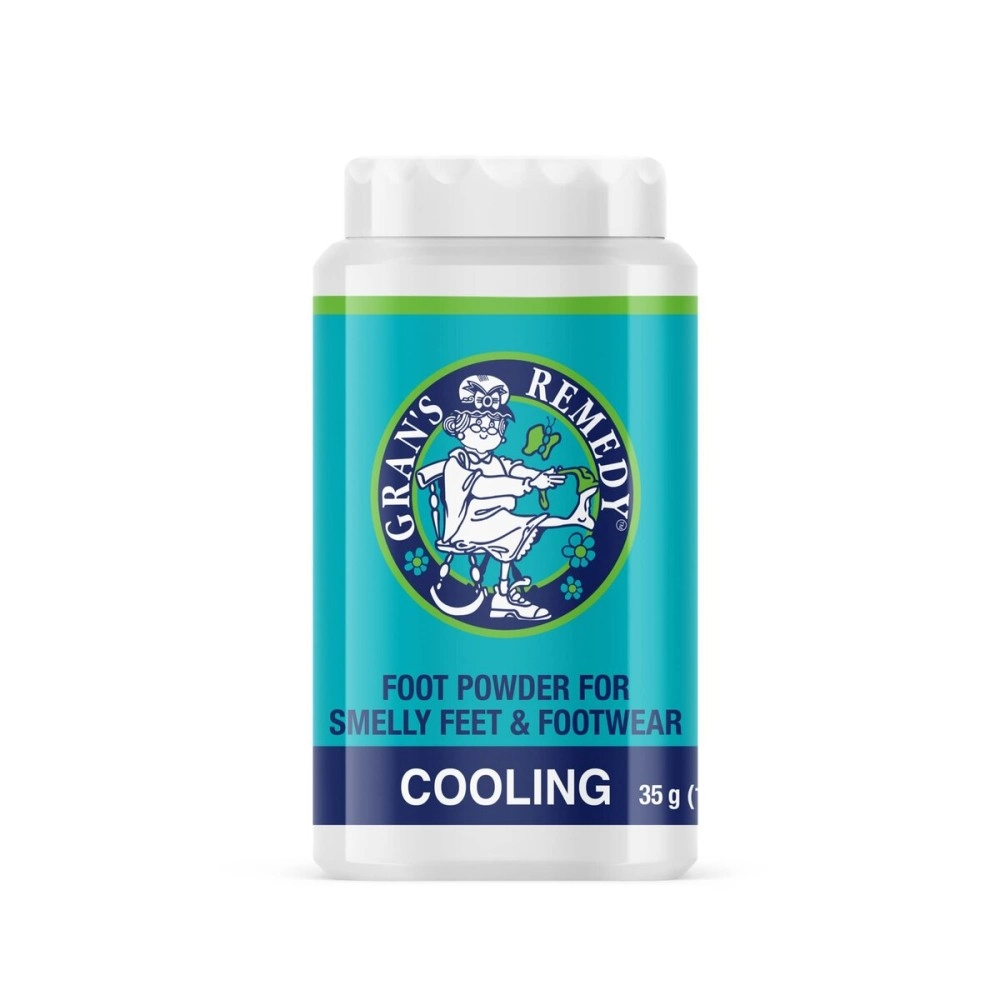 Gran\'s Remedy Cooling Foot and Shoe Deodorizer Powder - Effective Odor Eliminator - Moisture Absorbing Travel Size Foot Powder - Soothing Relief for Shoes and Feet