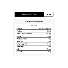 Impact Mints Sugar Free Mints Fresh Mints, 14 g