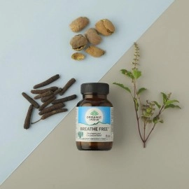 Organic India Breathe Free 60 Capsules Bottle