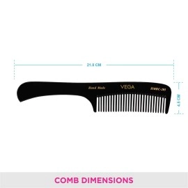 Vega Grooming Comb, Black