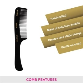 Vega Grooming Comb, Black