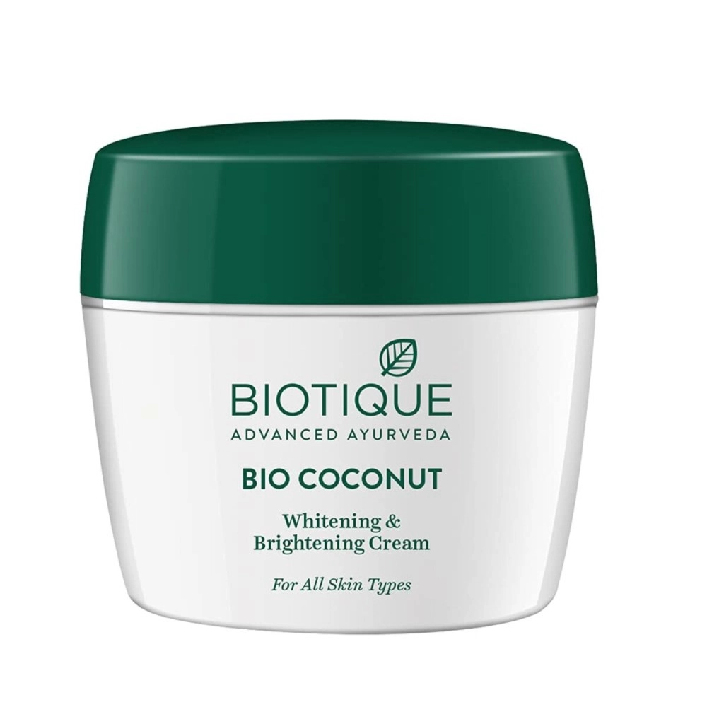 Biotique Bio Coconut Whitening And Brightening Cream For All Skin Types, 175G