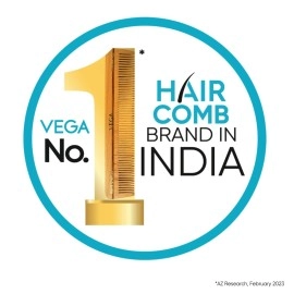 Vega Tortoise All Fine Tooth Dressing Comb, Brown