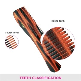 Vega Tortoise Shell Grooming Comb, Brown
