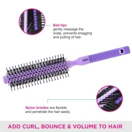 Vega Round Brush with Bristle (Colors May Vary)