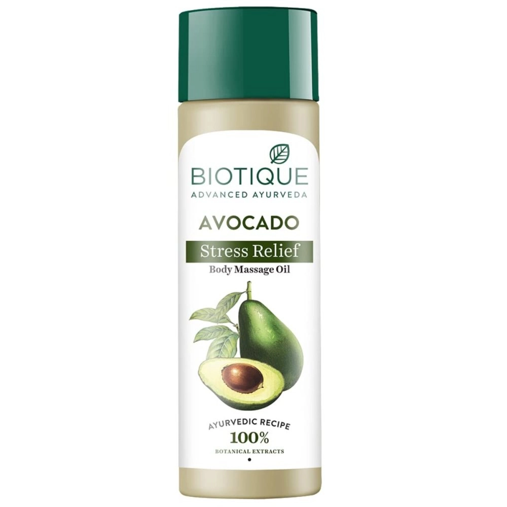 Biotique Bio Avocado - Invigorating Body Massage Oil 200 ml - 1 Pack