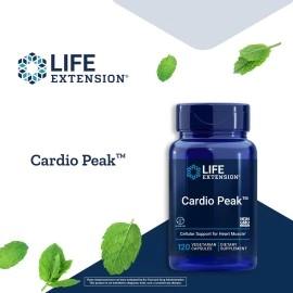 Life Extension Cardio Peak with Standardized Hawthorn and Arjuna, 120 Vegetarian Capsules
