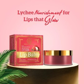 KHADI NATURAL Lychee Lip Balm with Beeswax and Sheabutter, 5gms