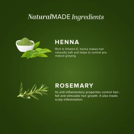 Khadi Natural Herbal Ayurvedic Rosemary and Henna Hair Oil (210 ml) multi