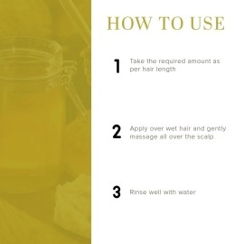 Khadi Natural Hair Cleanser Honey and Vanilla for Healthy, Shiny, and Silky Hair (210 ml)