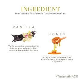 Khadi Natural Hair Cleanser Honey and Vanilla for Healthy, Shiny, and Silky Hair (210 ml)
