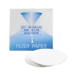 Eisco Labs Premium Qualitative Filter Paper, 12.5cm Dia, Medium Speed (85 gsm), 10? (10 micron) Pore Size - Pack of 100