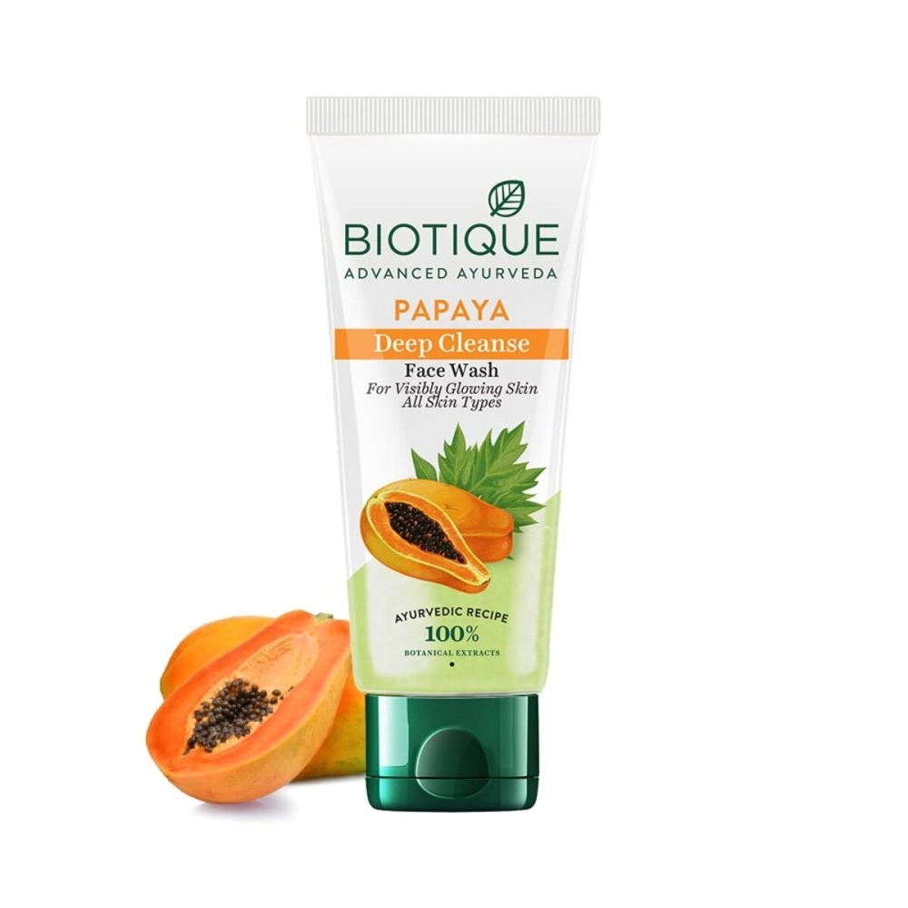 Biotique Bio Papaya Visibly Flawless Skin Face Wash For All Skin Types, 150ml, Multi, NEWRETFW040