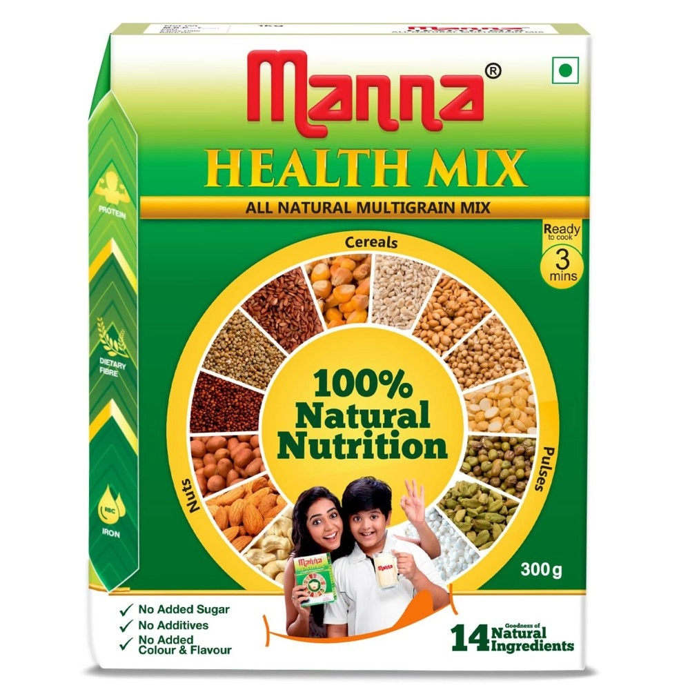 Manna Health Mix 250g, Sathu Maavu,14 Natural Ingredients | No Sugar | No Colour | No Flavour | 100% Natural Nutrition