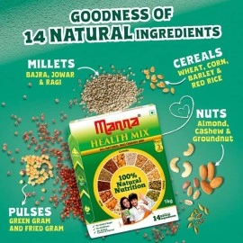 Manna Health Mix 250g, Sathu Maavu,14 Natural Ingredients | No Sugar | No Colour | No Flavour | 100% Natural Nutrition