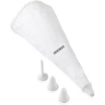 Leifheit Piping Bag and Nozzle Set, Garnishing Icing Bag, 4 Icing Nozzles, Easy Cake Decorating, Piping Bag, Kitchen