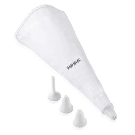 Leifheit Piping Bag and Nozzle Set, Garnishing Icing Bag, 4 Icing Nozzles, Easy Cake Decorating, Piping Bag, Kitchen