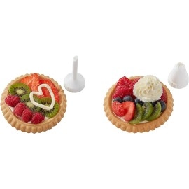 Leifheit Piping Bag and Nozzle Set, Garnishing Icing Bag, 4 Icing Nozzles, Easy Cake Decorating, Piping Bag, Kitchen