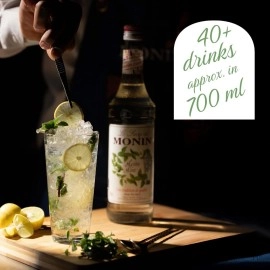 Monin Wild Mint Syrup In Glass Bottle, 700 ml