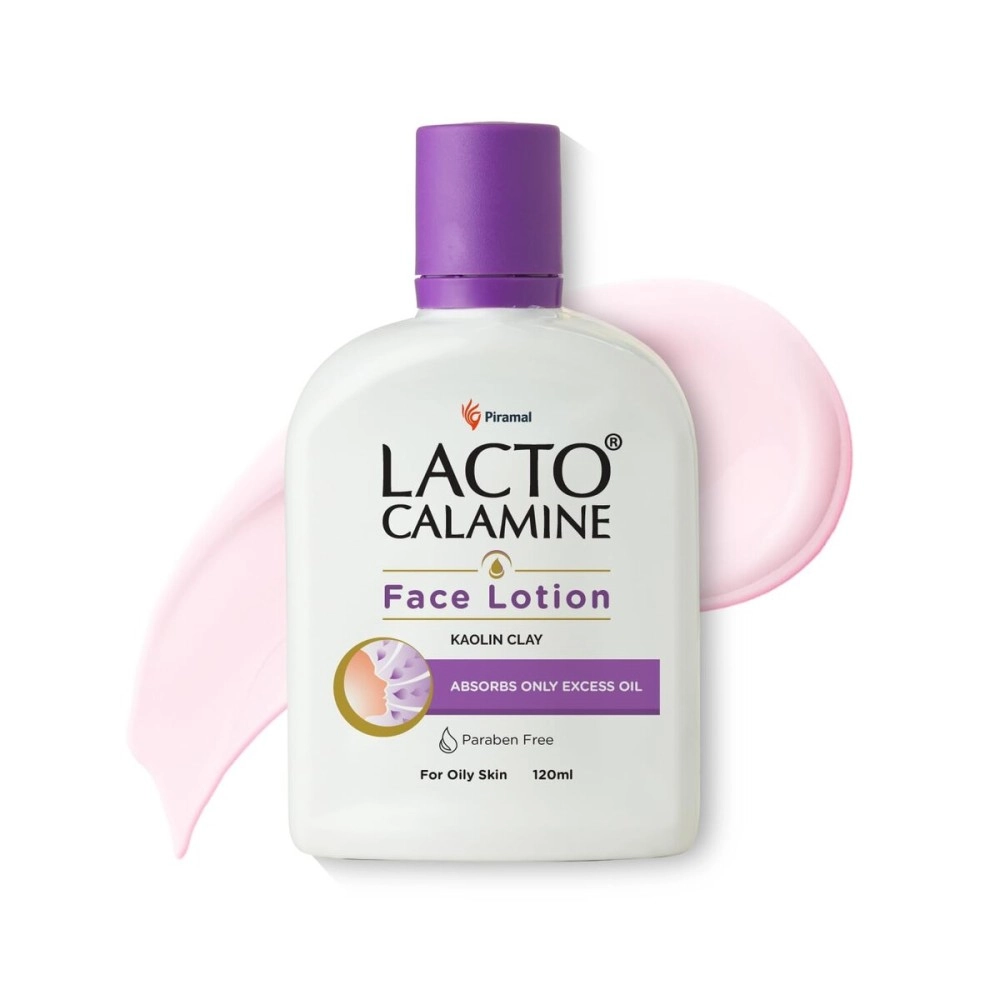 Lacto Calamine Face Lotion Kaolin Clay - Absorbs Only Excess Oil - Paraben Free - For Oily Skin - 120 ml