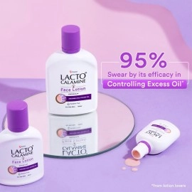 Lacto Calamine Face Lotion Kaolin Clay - Absorbs Only Excess Oil - Paraben Free - For Oily Skin - 120 ml