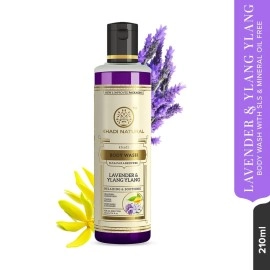 Khadi Natural Handmade Herbal Handmade Lavender and Ylang Ylang Body Wash (210 ml)