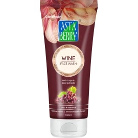 Astaberry Wine Face Wash (100 ml)-Age Defying Hydrating Cleanser- Pack of 2