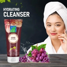 Astaberry Wine Face Wash (100 ml)-Age Defying Hydrating Cleanser- Pack of 2