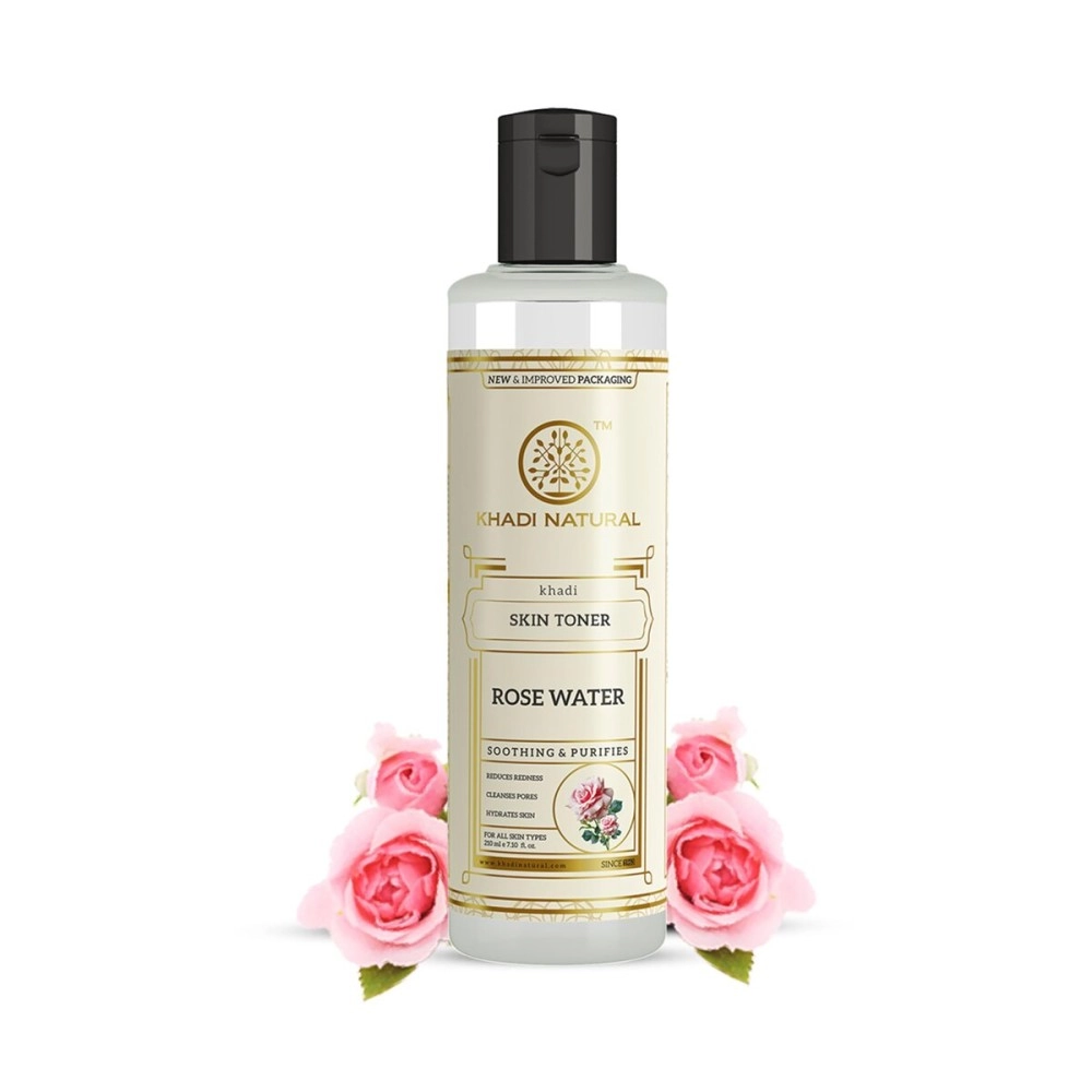 Khadi Natural Rose Water Herbal Skin Toner, 210ml