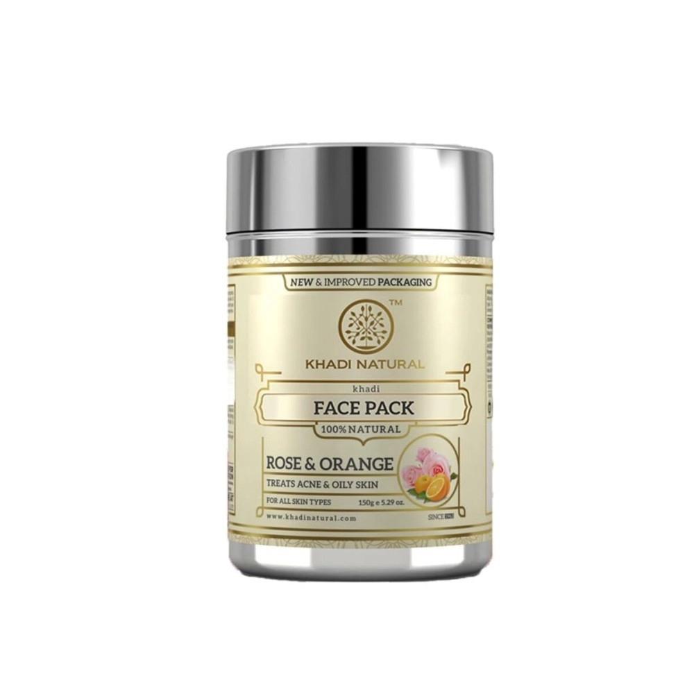 Khadi Natural - Ayurvedic Rose and Orange Face Pack, 50g