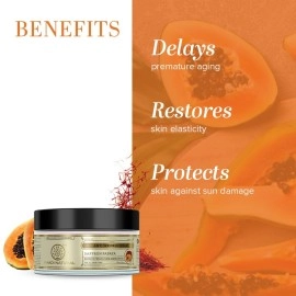 Khadi Natural Saffron and Papaya Herbal Anti Wrinkle Cream, 50g