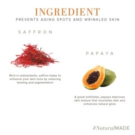 Khadi Natural Saffron and Papaya Herbal Anti Wrinkle Cream, 50g