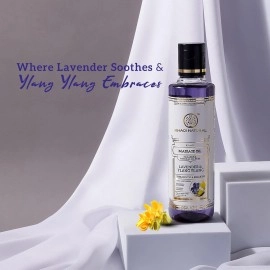 Khadi Natural Herbal Lavender and Ylang Ylang Body Massage Oil (210ml)