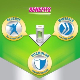 Glucon-D Regular Glucose Powder(1kg, Refill)| For Tasty Glucose Drink| Provides Instant Energy| Vitamin D2 Supports Immunity