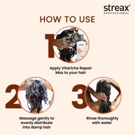 Streax Professional Pro Vitariche Repair Max Shampoo (250 ml)