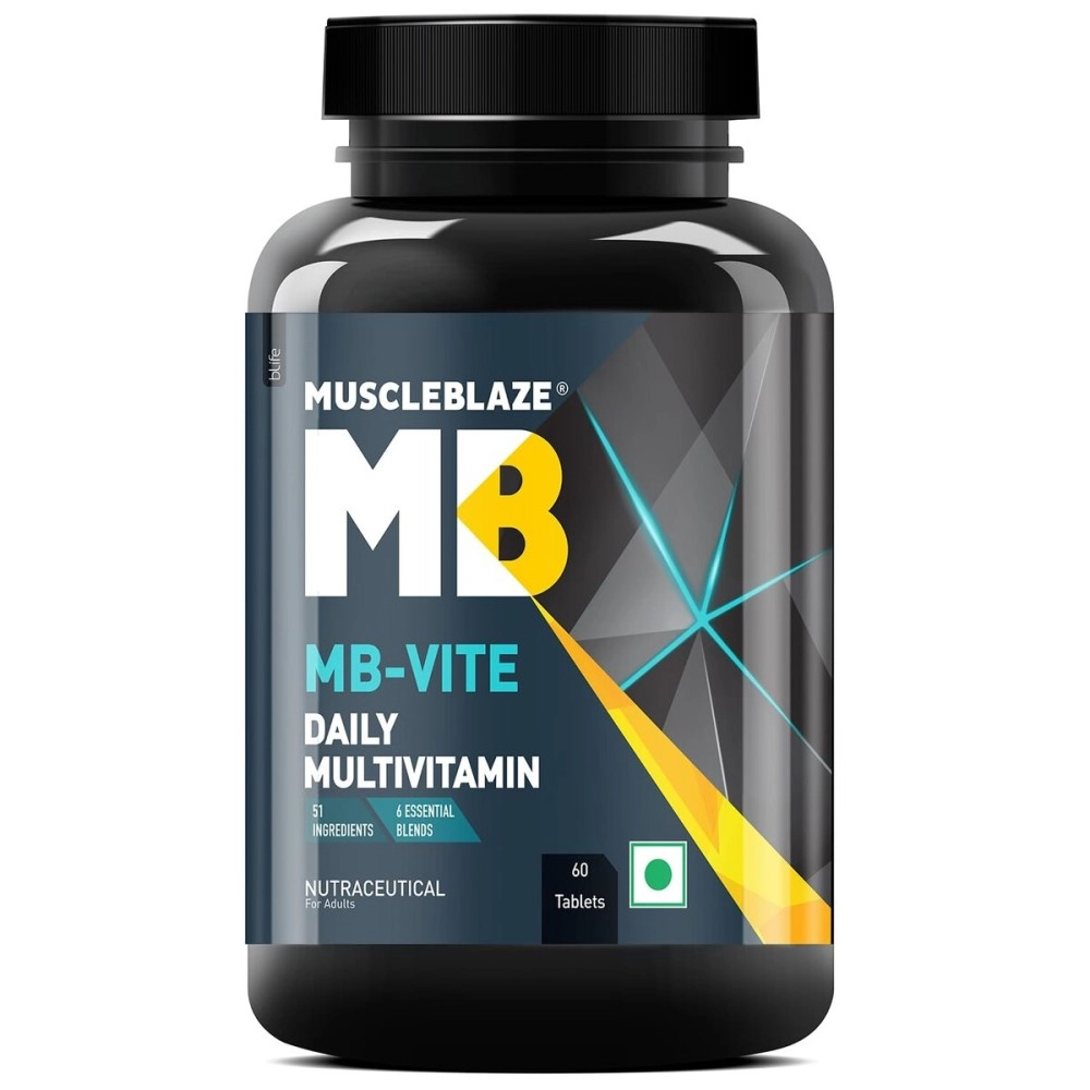 MuscleBlaze MB- Vite Multivitamin with Immunity Boosters RDA Vitamin C, D, Zinc,60 Tablets
